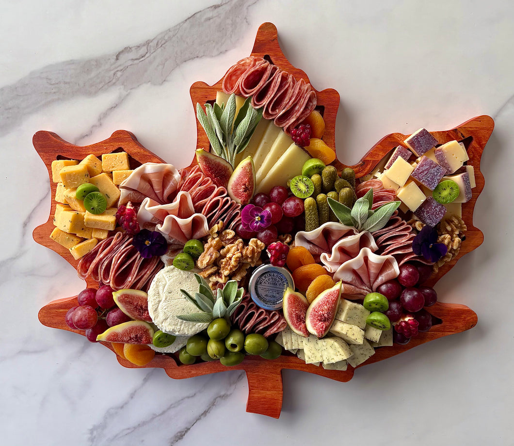 Fall Leaf Charcuterie Board